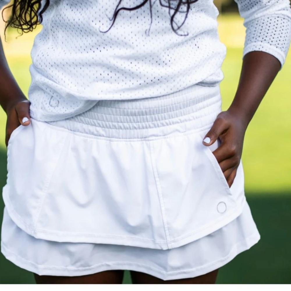 The Bubble- White Women's Ruffle Skirt